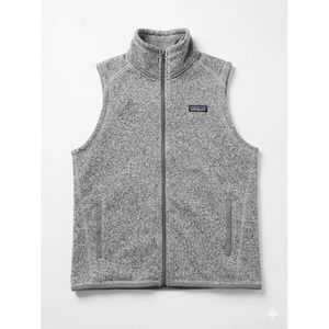 Patagonia Vest Gray Sweater Fleece Full Zip Size M Bank Of America Merrill Logo